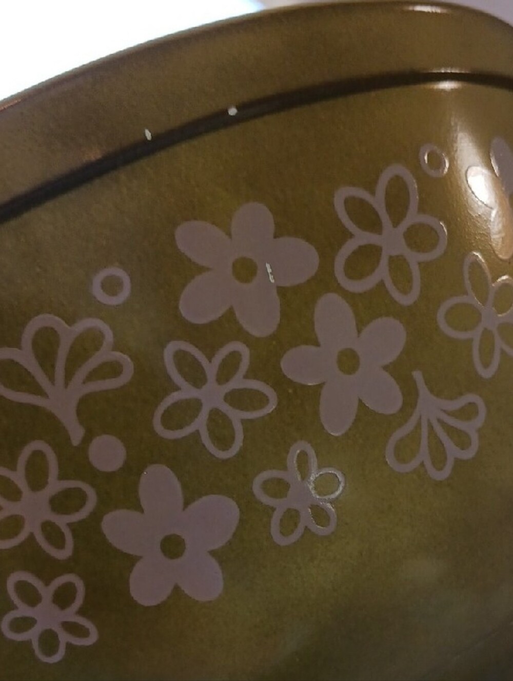 Pyrex ~ Spring Blossom Green 2.5 qt bowl - Picture 11 of 14